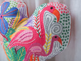 Coussin coeur brodé main en Afrique du Sud